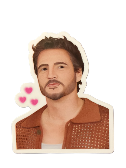 Pedro Pascal “Hearts” Sticker